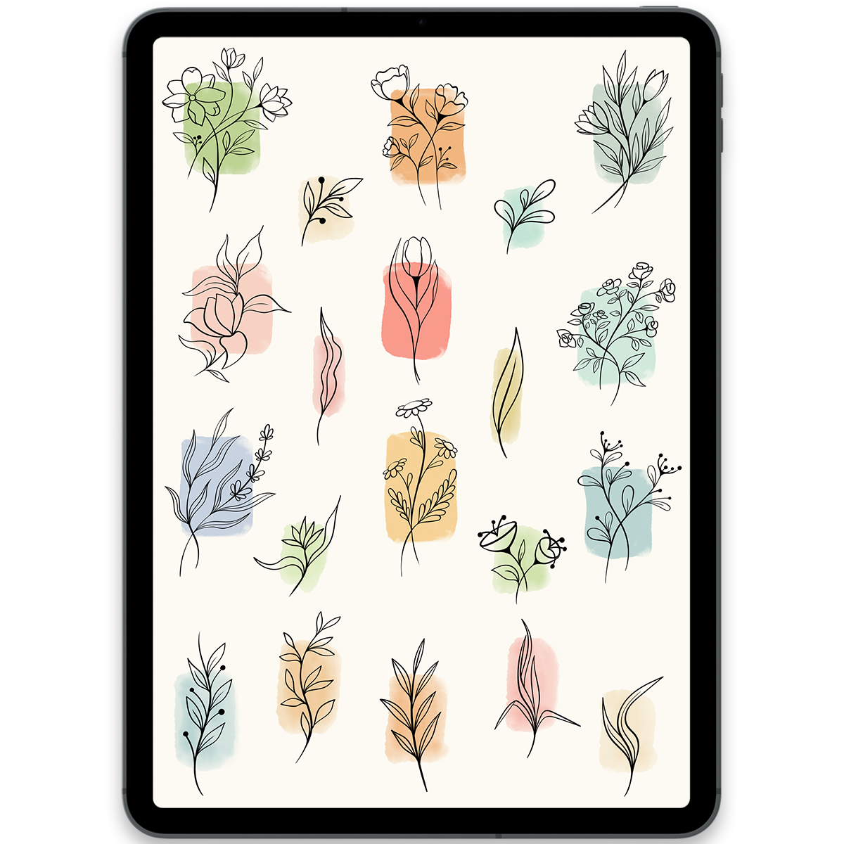 Watercolor Flowers Stickers