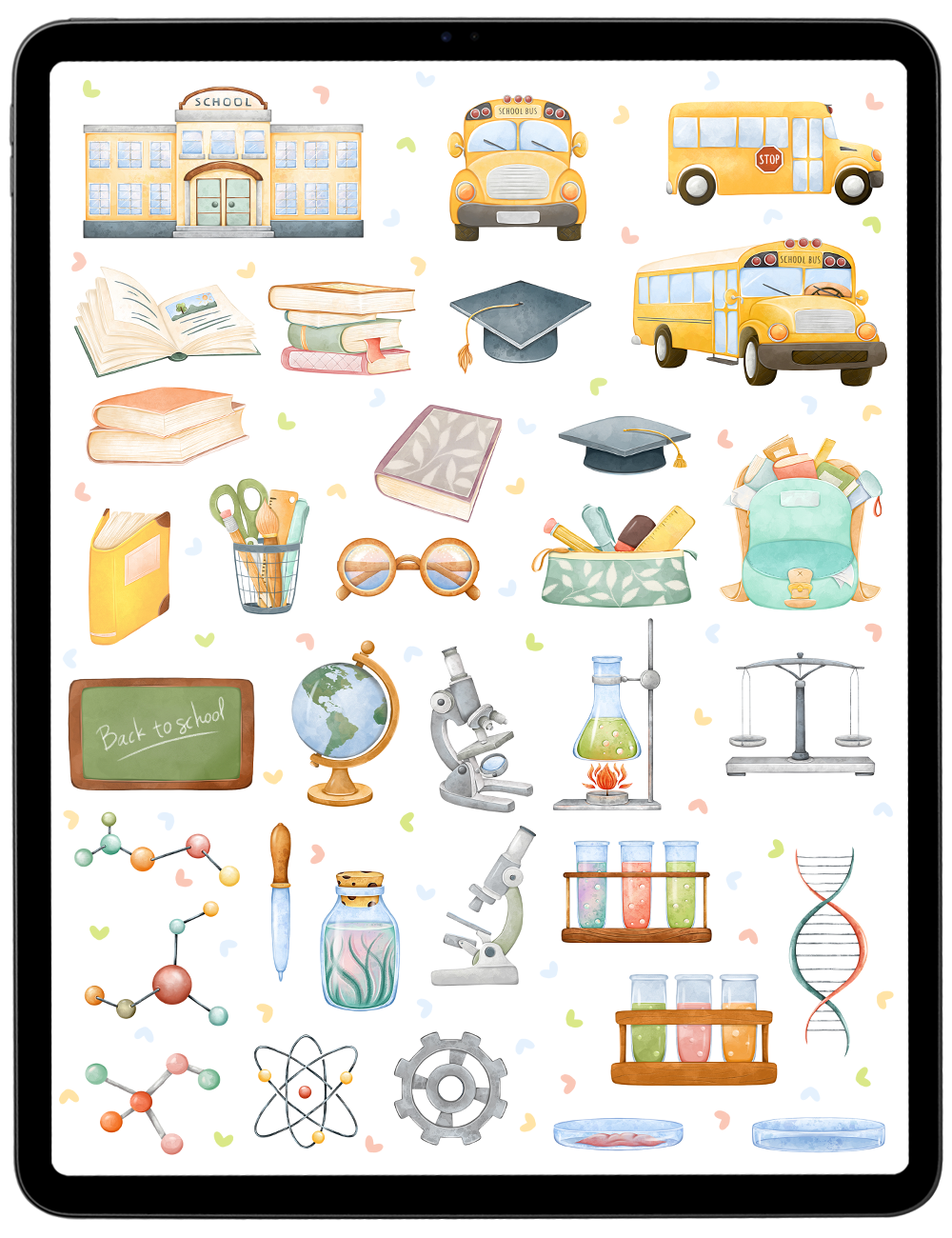 496 handdrawn digital stickers
