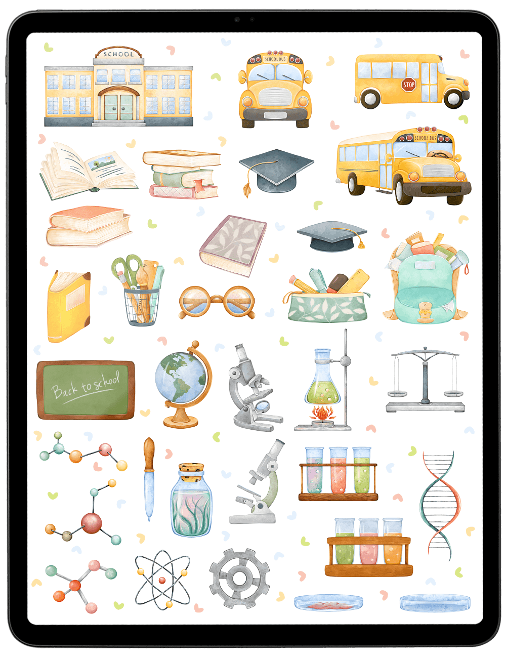 496 handdrawn digital stickers