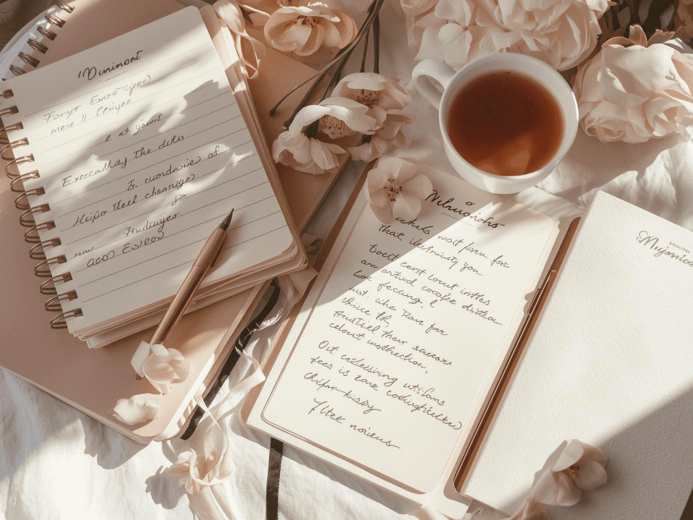 Aesthetic digital notebook and note-taking setup for productivity, journaling and digital planning